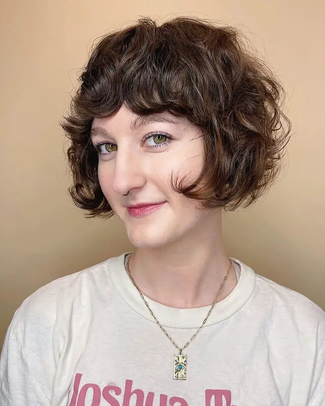 curly pageboy haircut